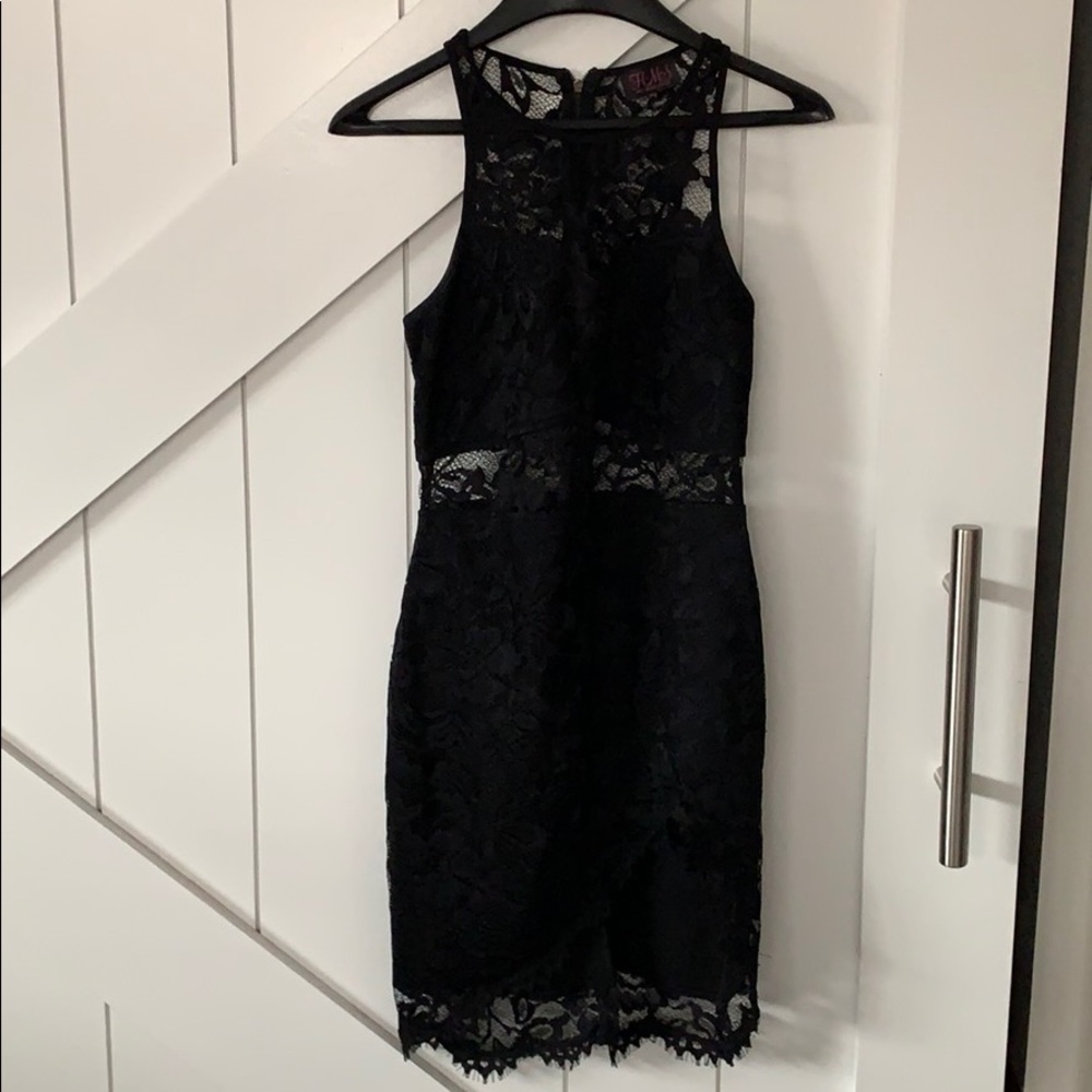 Hot Miami Styles Black Lace Dress
